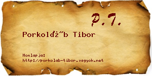 Porkoláb Tibor névjegykártya