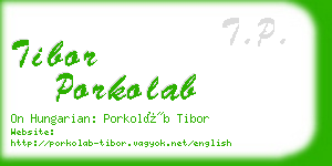 tibor porkolab business card